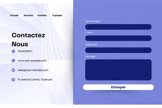 Formulaire de contact optimisé pour la conversion