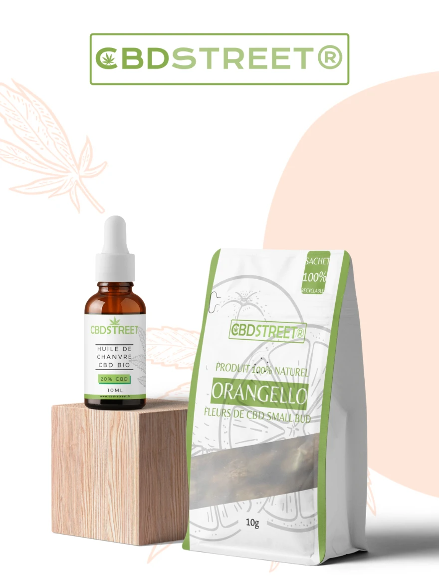 Design de packaging produit pour marque de CBD