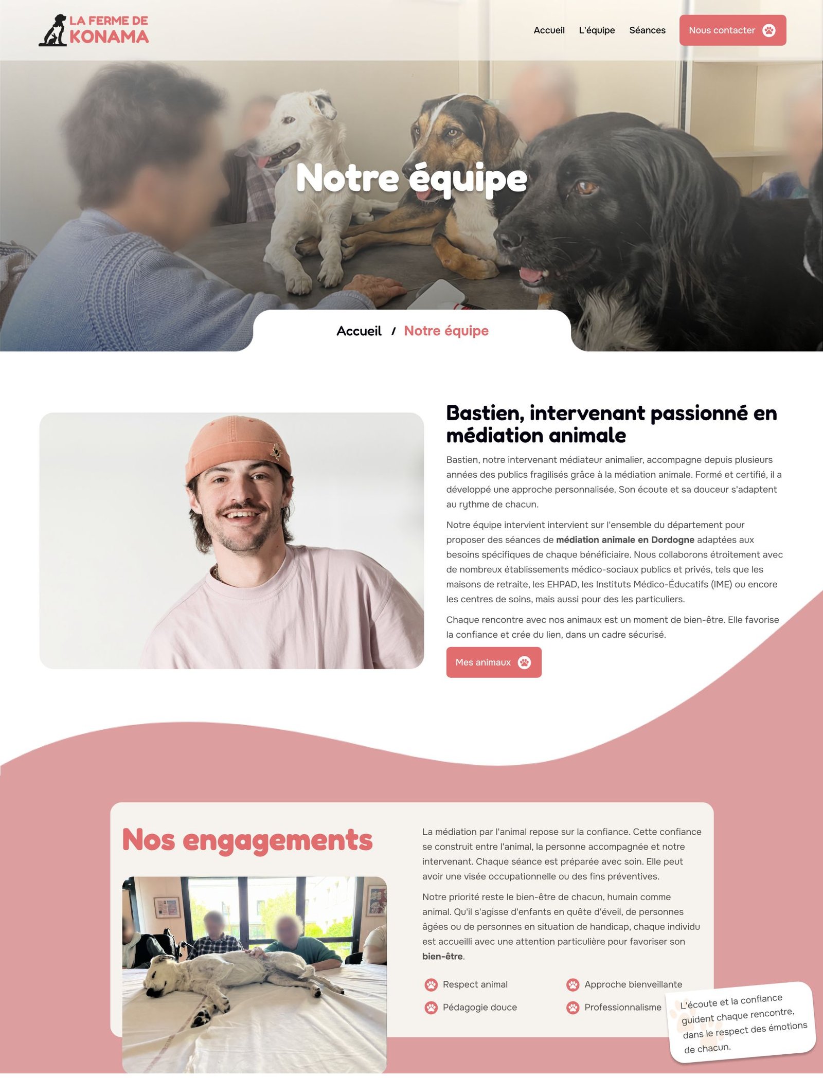 Présentation des équipes